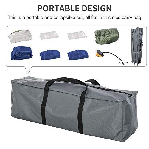 Folding Camping Cot with Pillows Z863