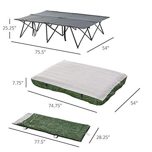 Folding Camping Cot with Pillows Z863