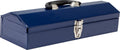 16" Portable Steel Tool Box with Metal Latch Closure, Blue M672