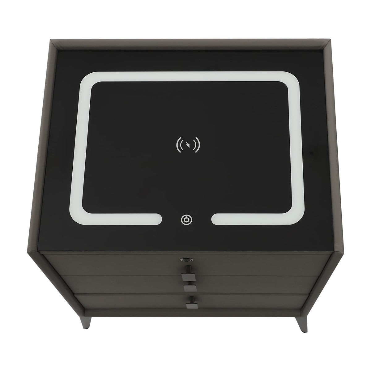 Solid Wood Nightstand with 3 Drawers A7386