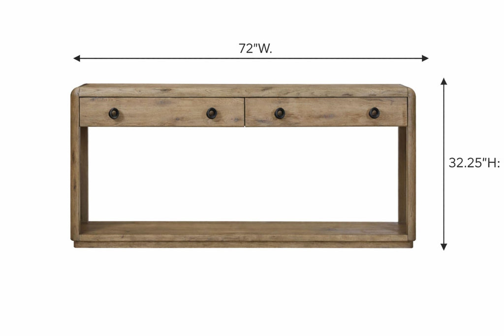 Oak Console Table with Drawers and Storage G57429