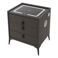 Solid Wood Nightstand with 3 Drawers A7386