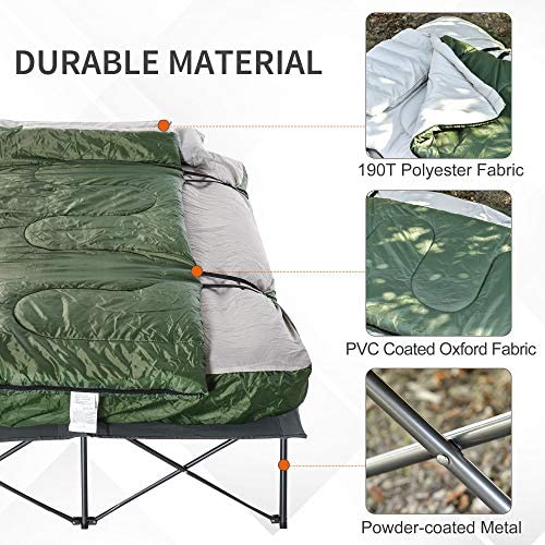 Folding Camping Cot with Pillows Z863