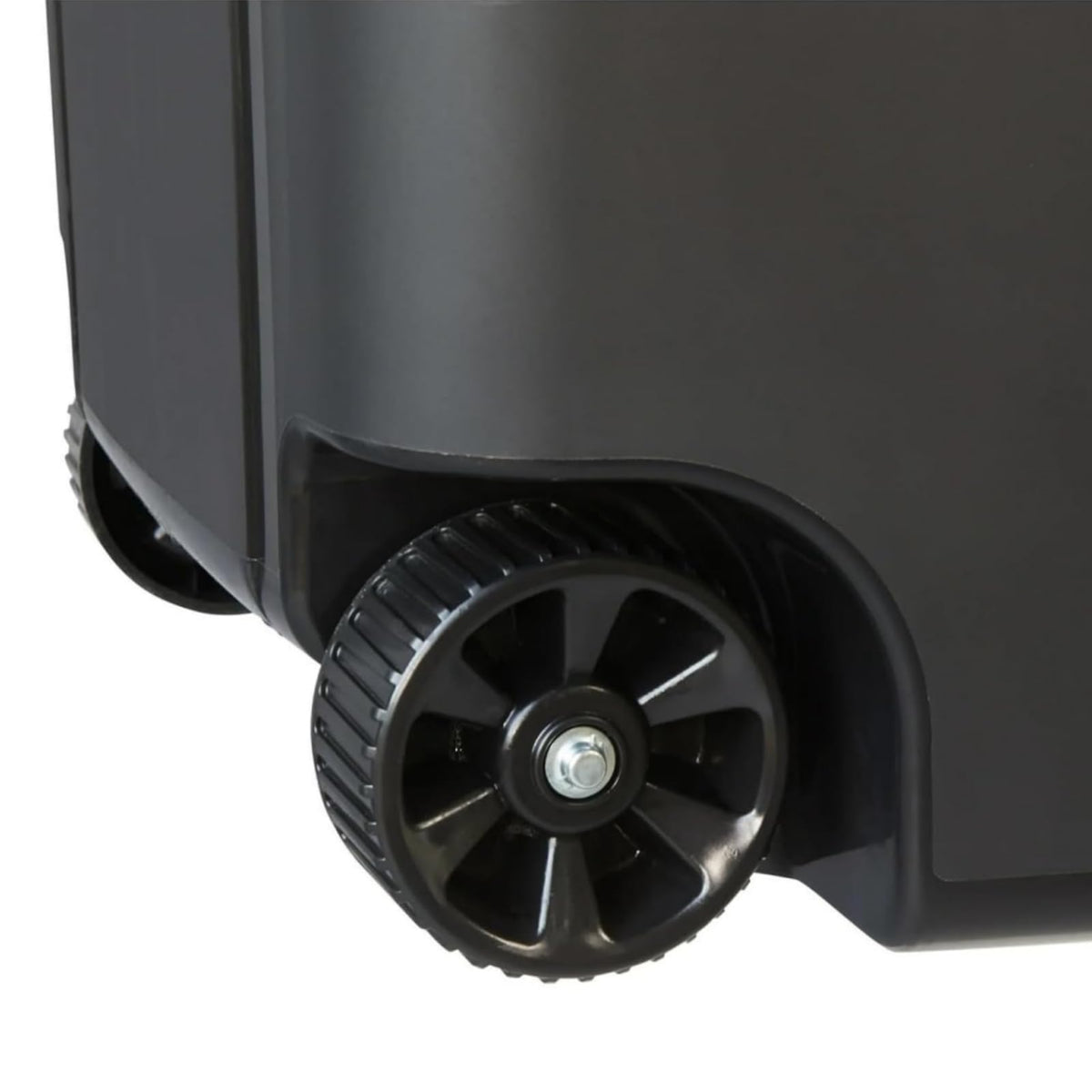 Black 45 Gallon Wheeled Heavy Duty Plastic Trash Can with Lid K5498