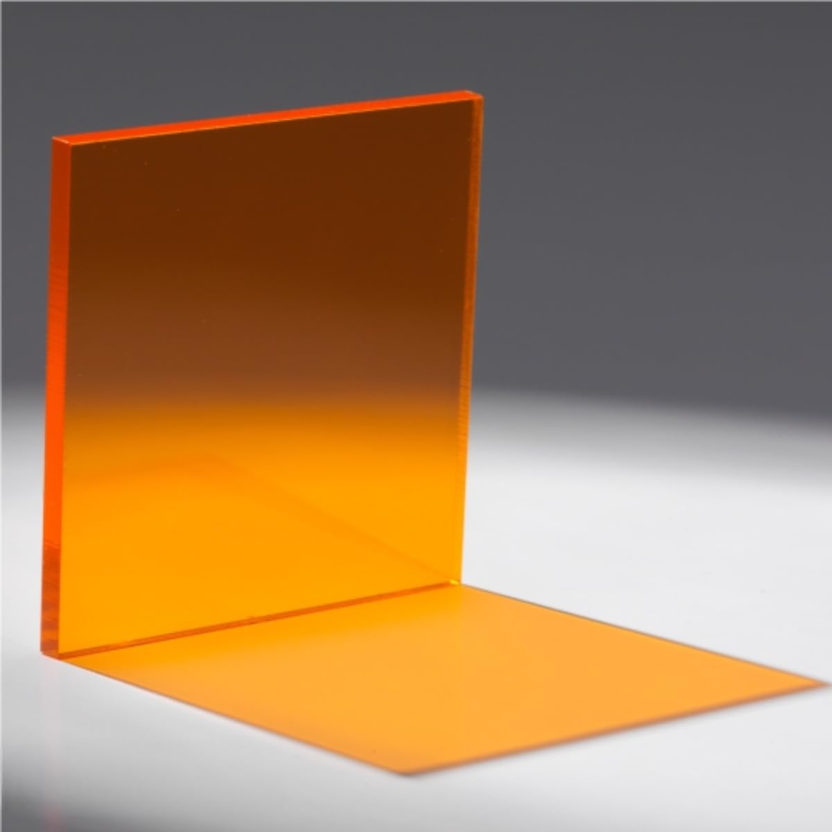 Transparent Acrylic Plexiglass Plastic Sheet 1/8" Thick 3mm Orange 12" x 18" Q8669
