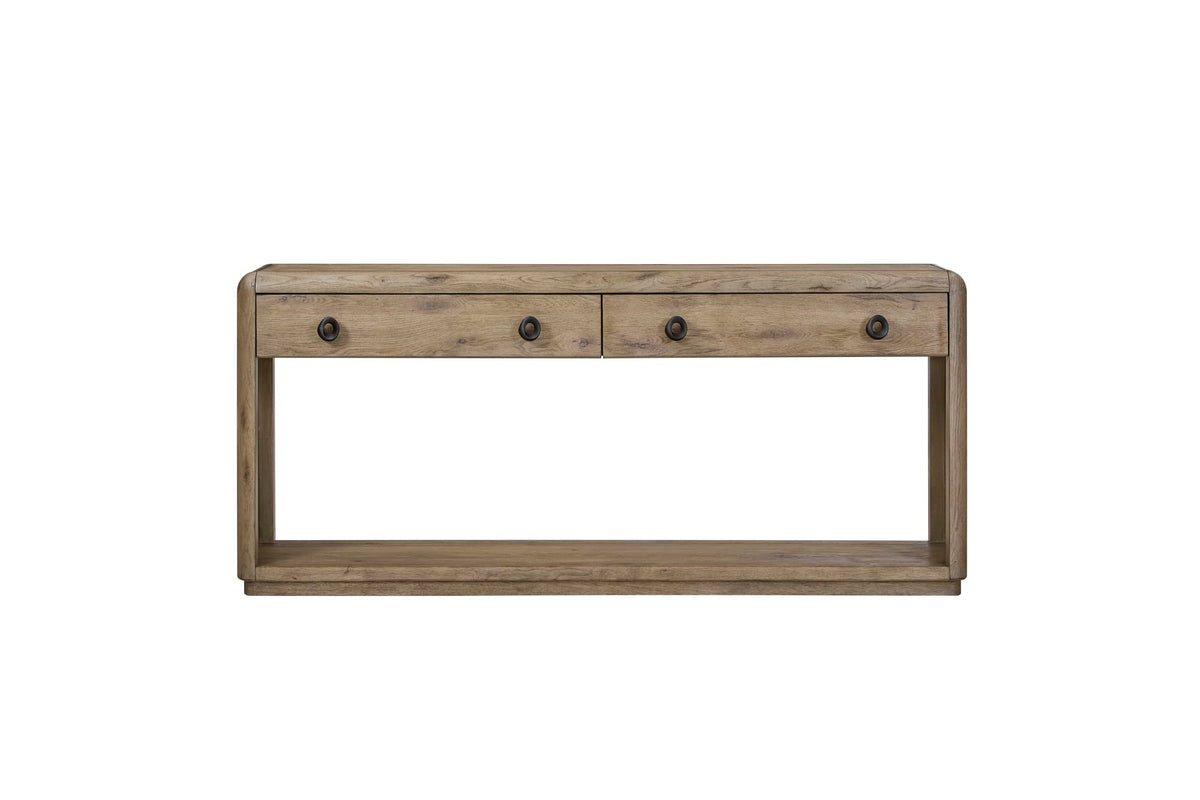 Oak Console Table with Drawers and Storage G57429