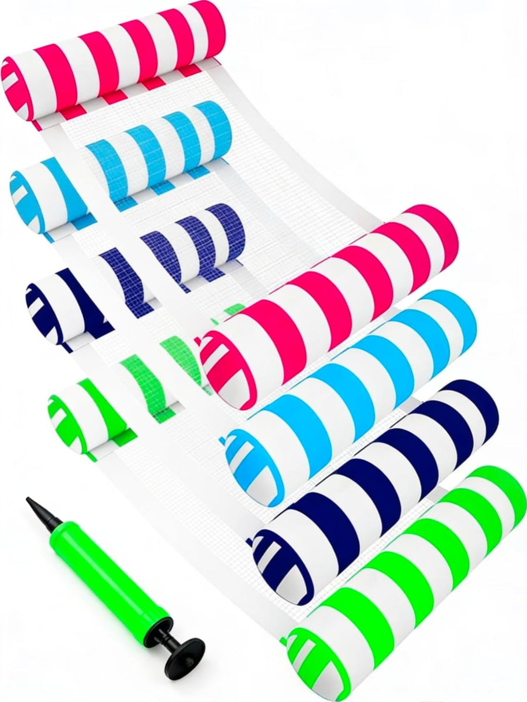 4 Pack Inflatable Pool Floats Adult Size Water Hammock O28607