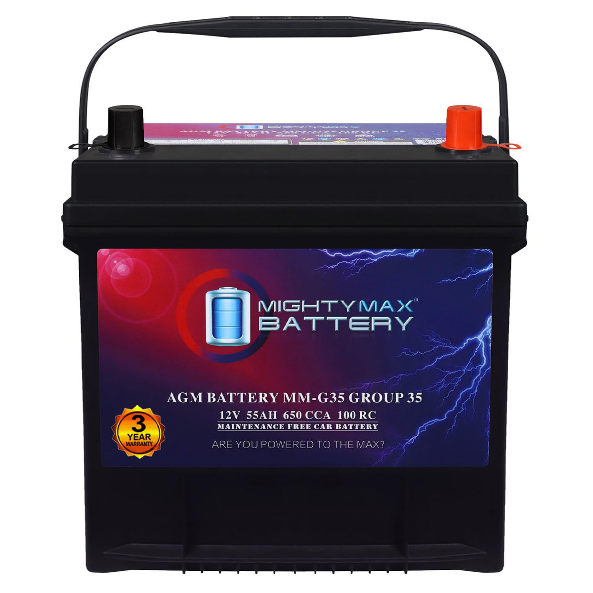 12V 55Ah AGM Replacement Battery M494