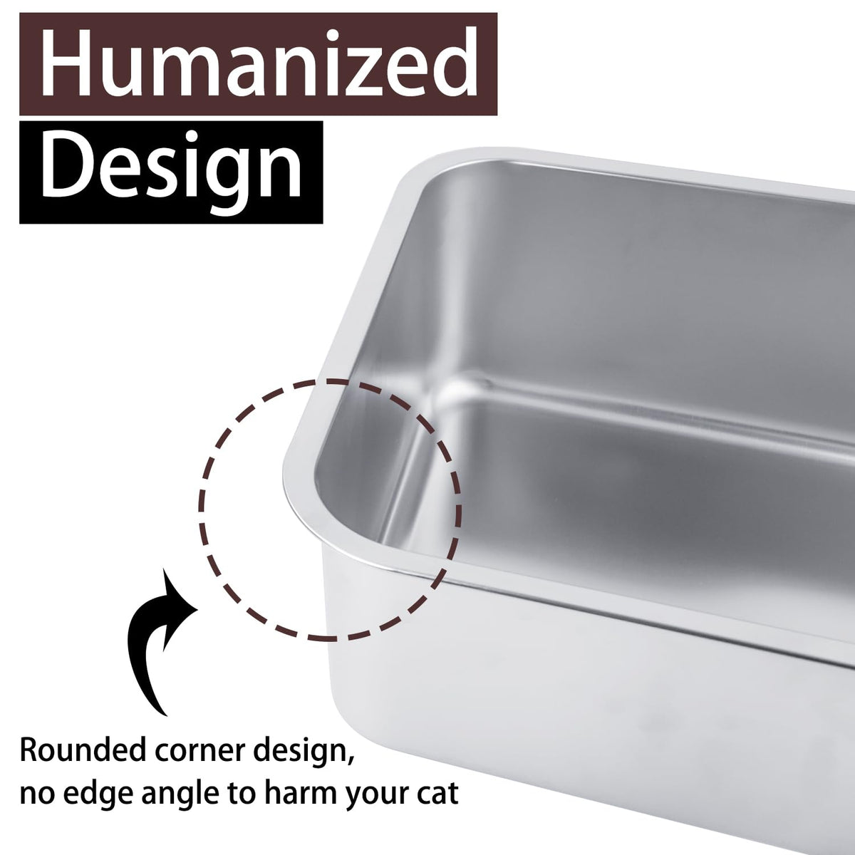 Stainless Steel Cat Litter Box D502