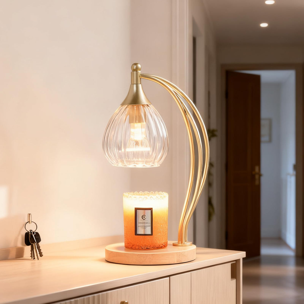 Dimmable Candle Warmer Lamp with Timer J826219