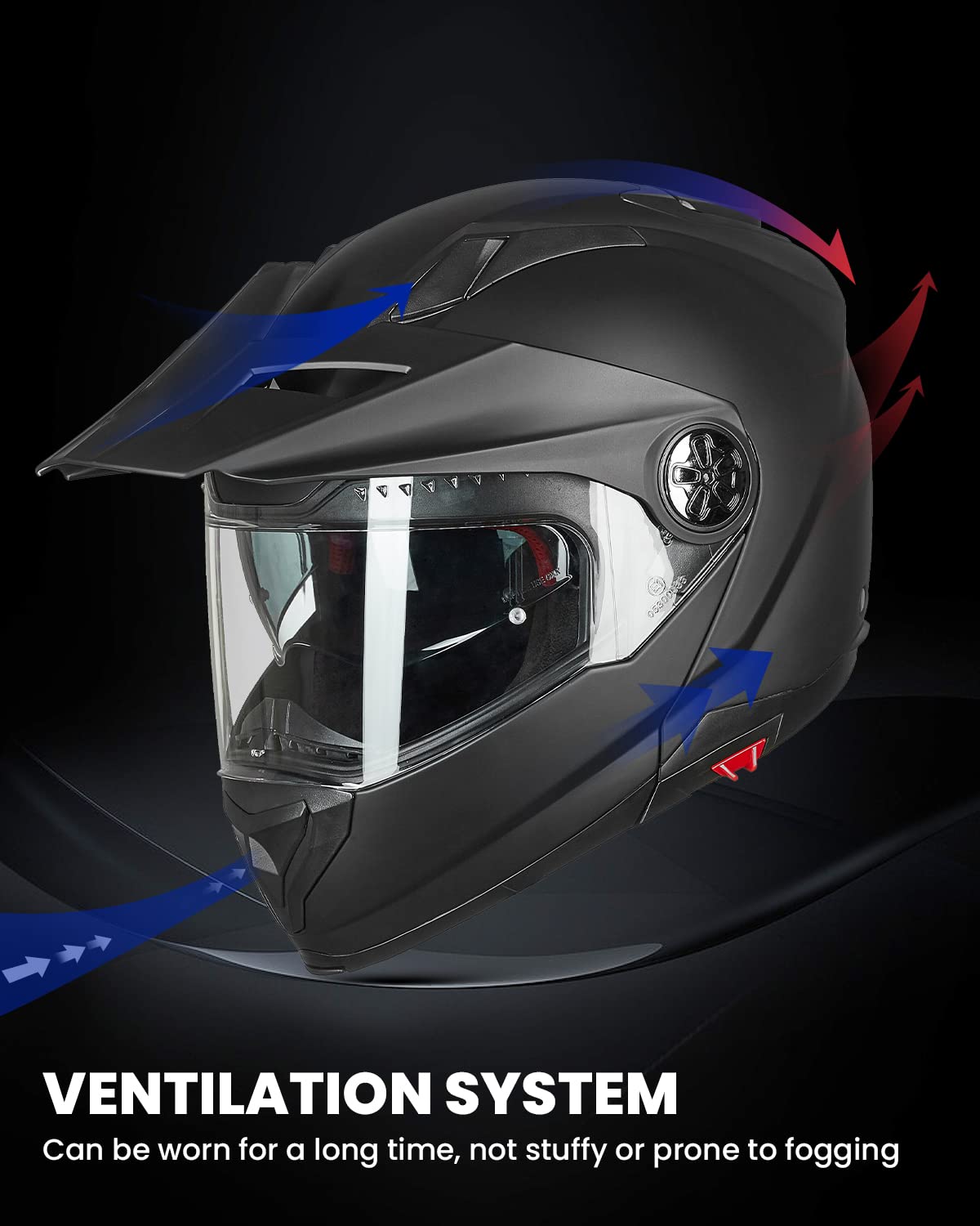 Full Face Modular ATV Helmet with Anti Fog Visor W193