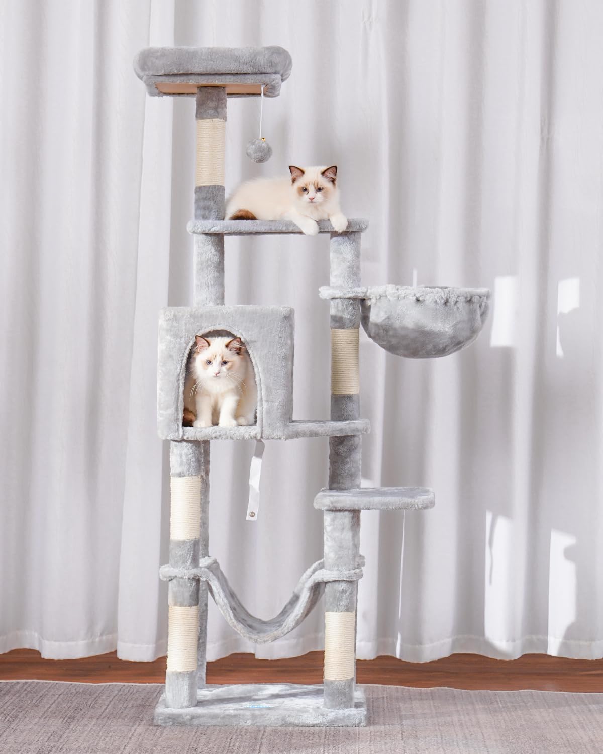 Cat Tree, Multi-Level Sisal Covered Scratching Posts X171532