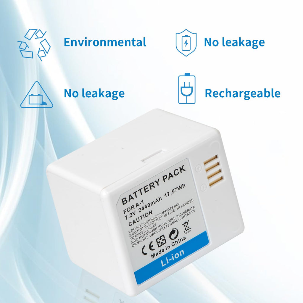 2-Pack Rechargeable 7.2V 2440mAh Lithium-Ion Batteries with Charging Station M287