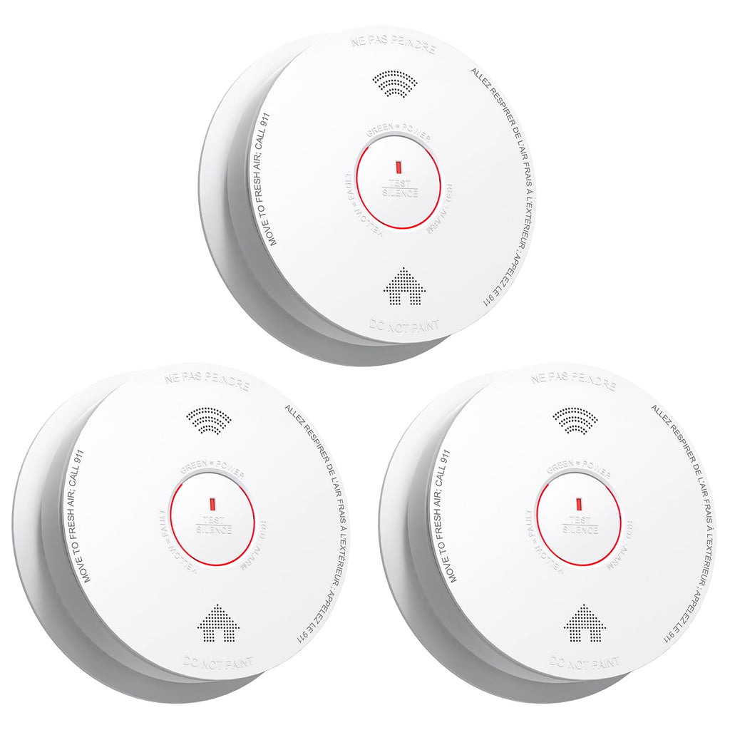 Smoke Detectors 10 Year Sealed Battery Operated 3 Pack T71953