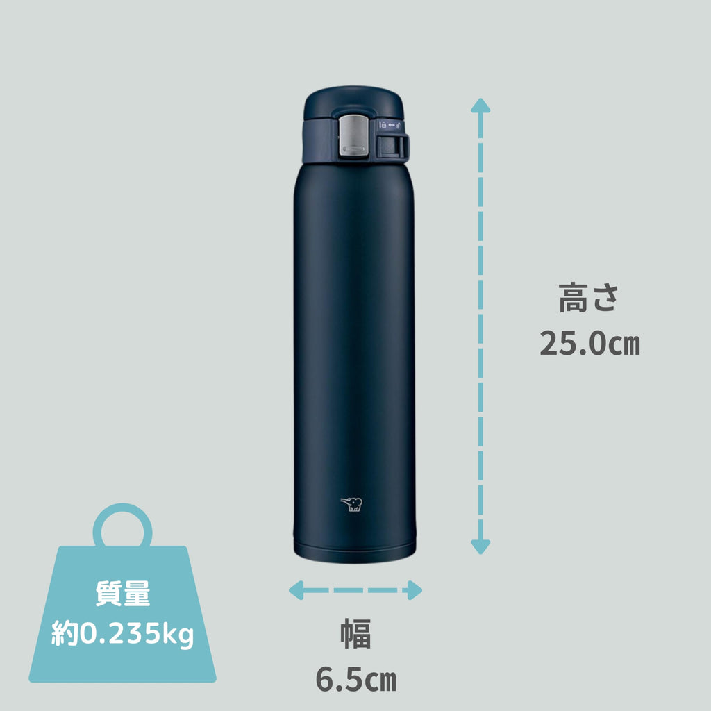 Stainless Steel Water Bottle 600ml Navy M707644