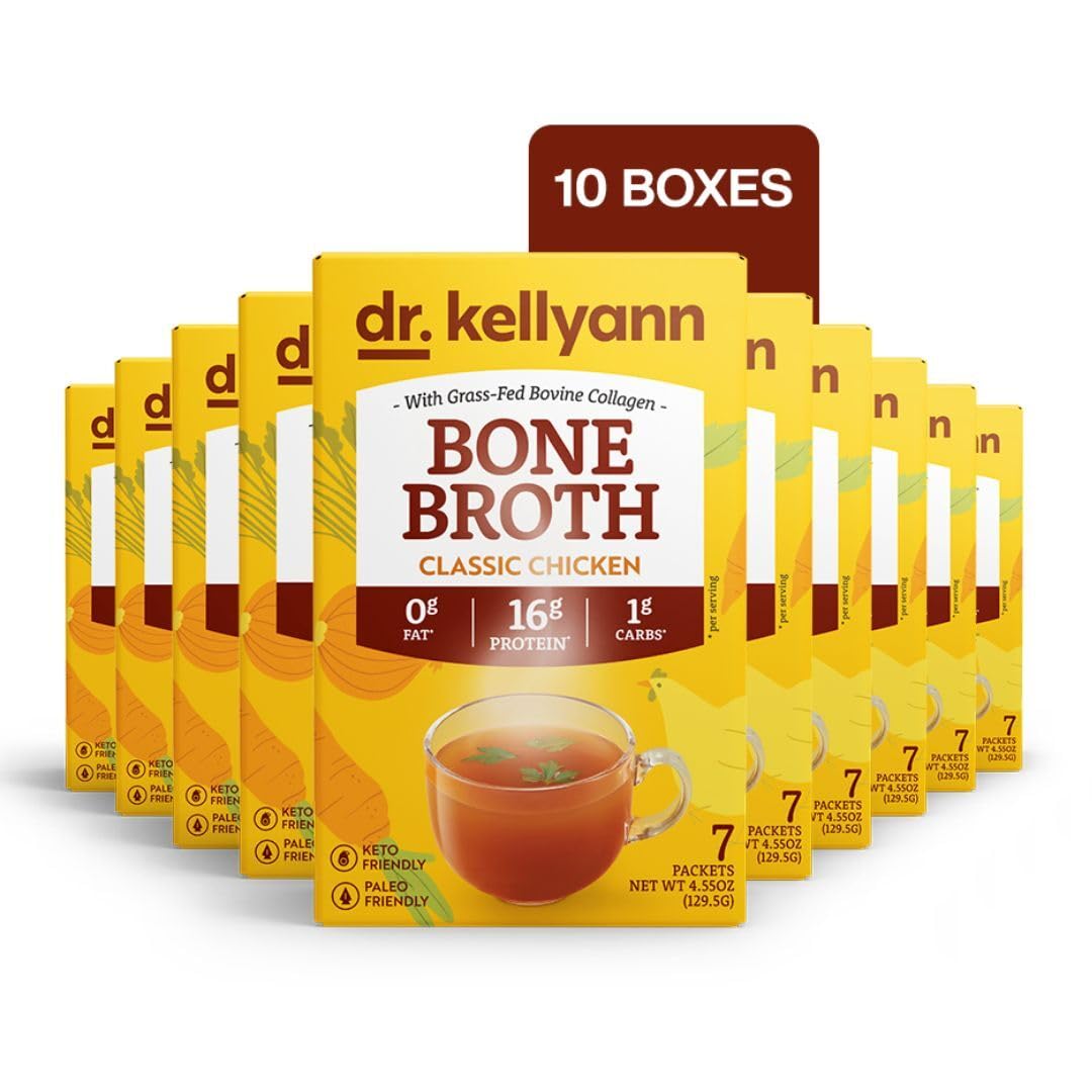 Bone Broth Powder Packets Classic Chicken Flavor 70 servings F3326