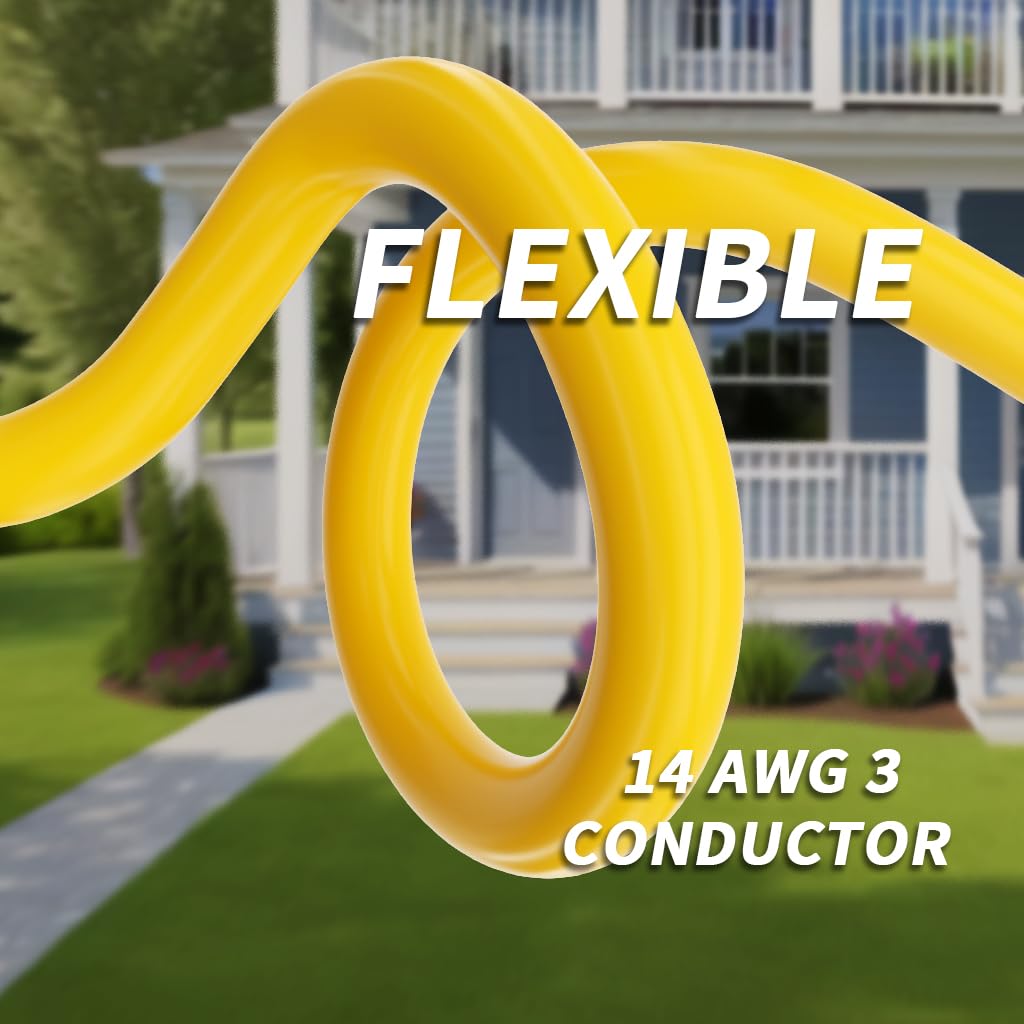 14/3 AWG 100 FT Heavy Duty Extension Cord F64251