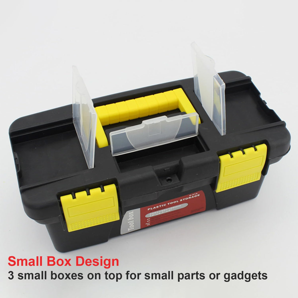 10" Plastic Tool Box with Removable Tool Tray I4522