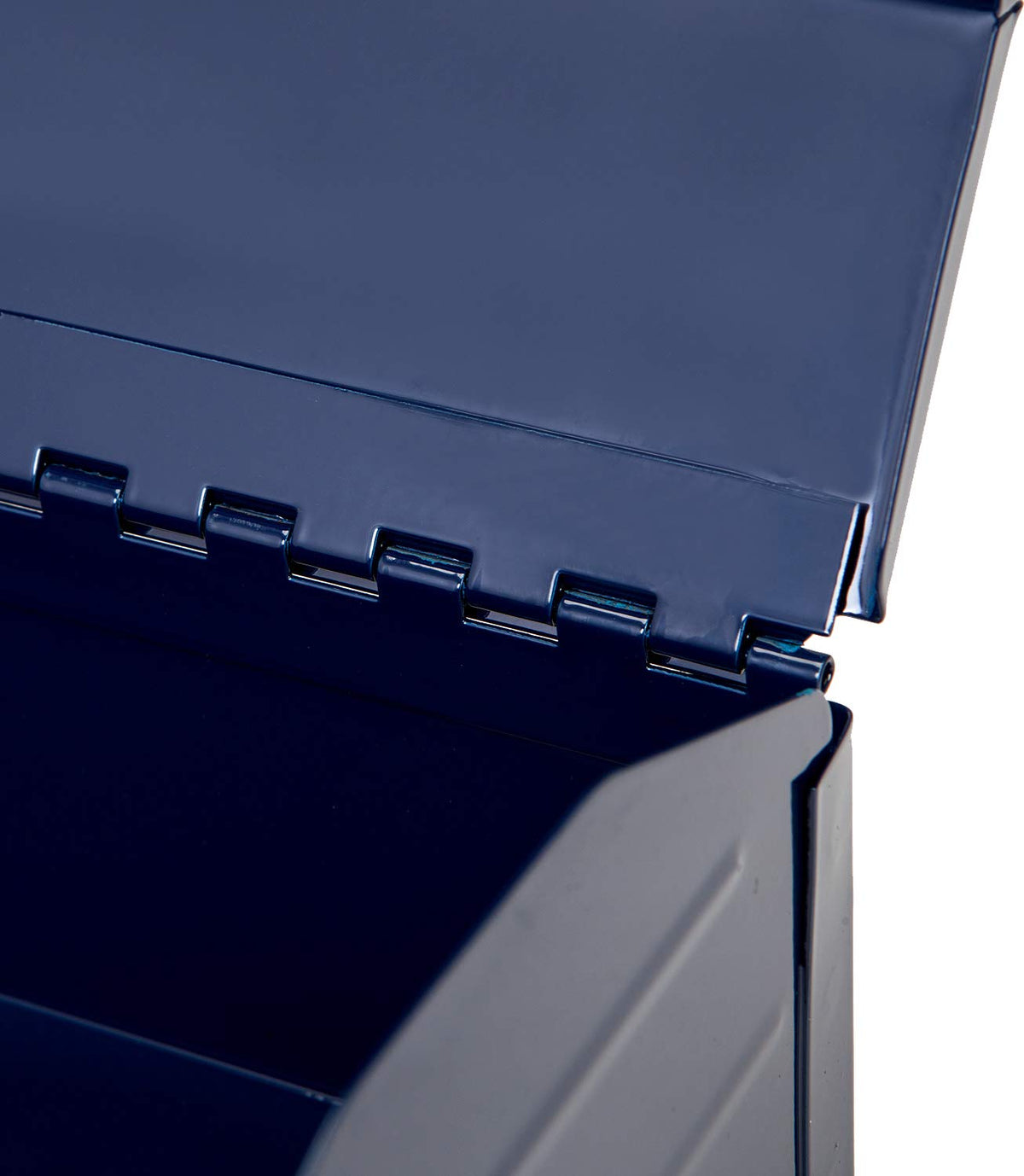 16" Portable Steel Tool Box with Metal Latch Closure, Blue M672