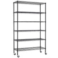 6 Tier Steel Wire Shelving Unit with Wheels G54690