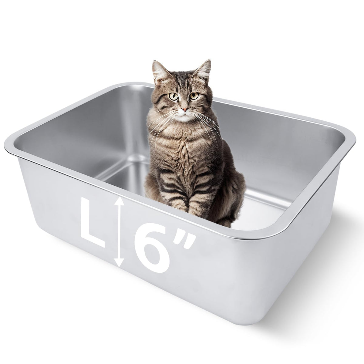 Stainless Steel Cat Litter Box D502