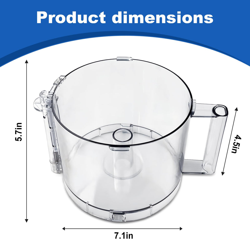 14-Cup Food Processor Working Bowl with 4 Locking Clips E6569
