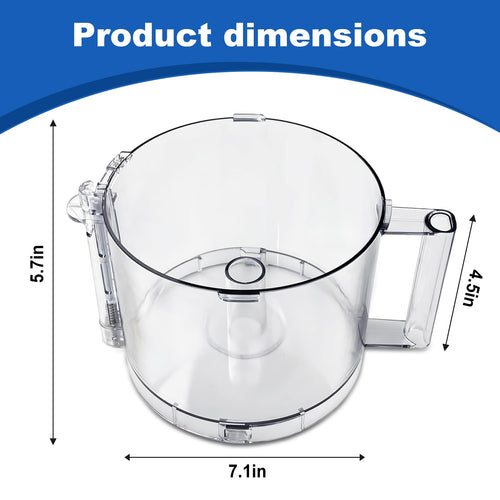 14-Cup Food Processor Working Bowl with 4 Locking Clips E6569