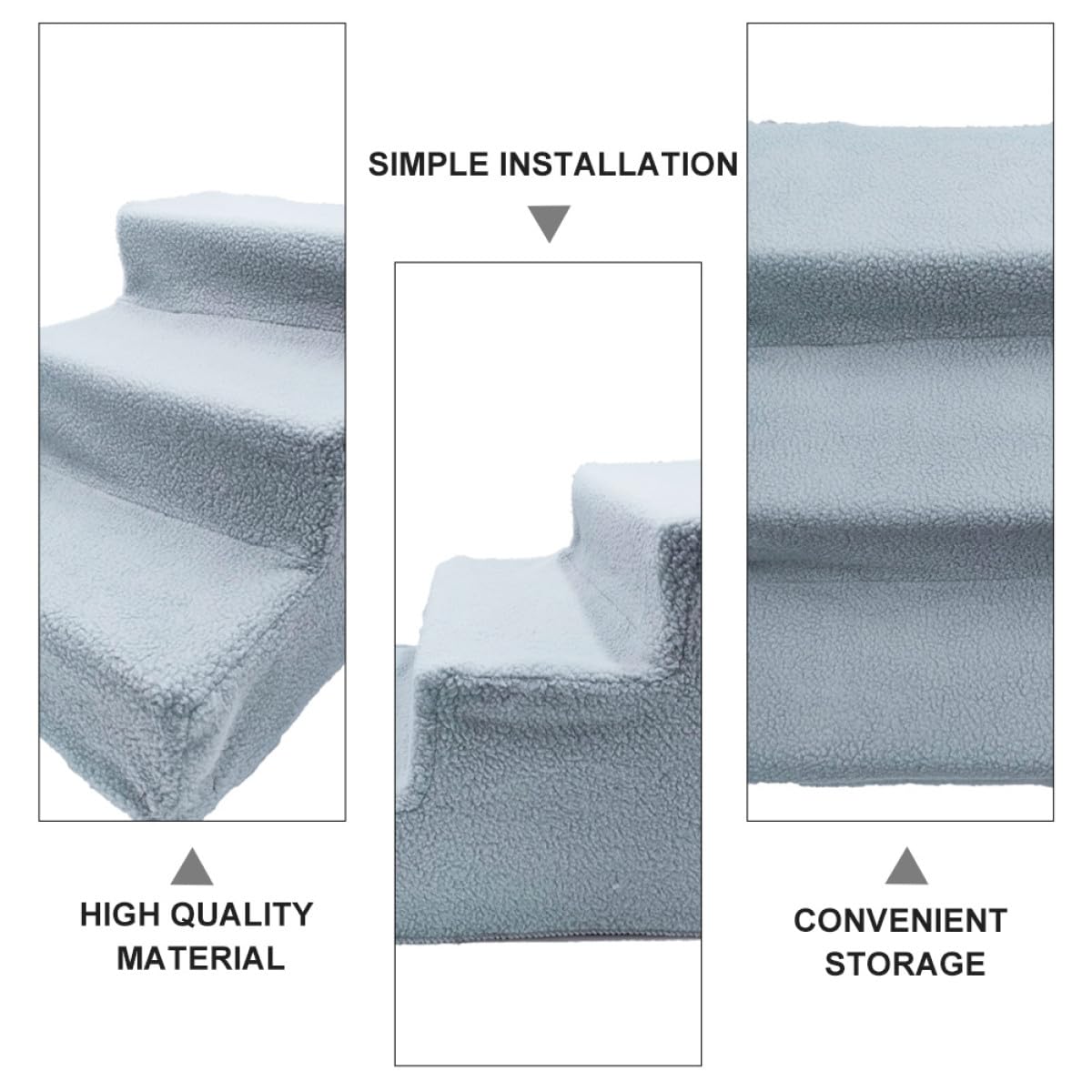 Non-Slip Gray Pet Stairs M904
