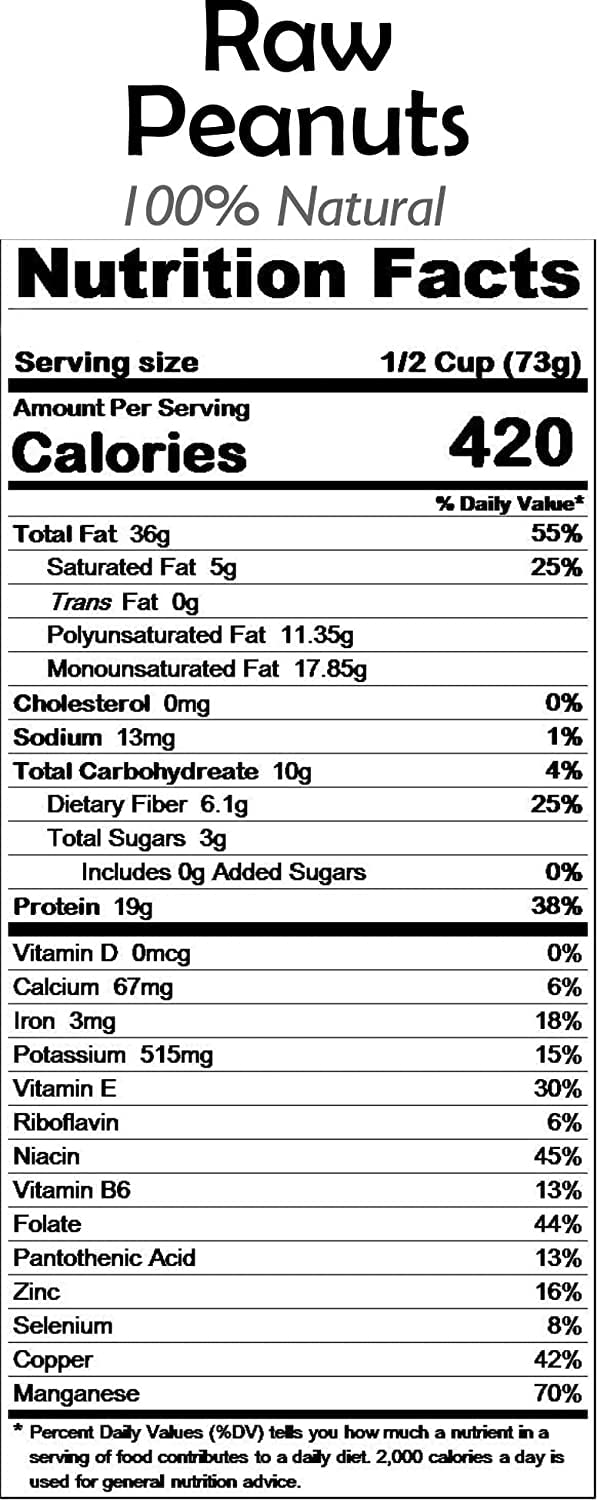 Raw Whole Peanuts With Skin 25lbs Bulk Box U930693
