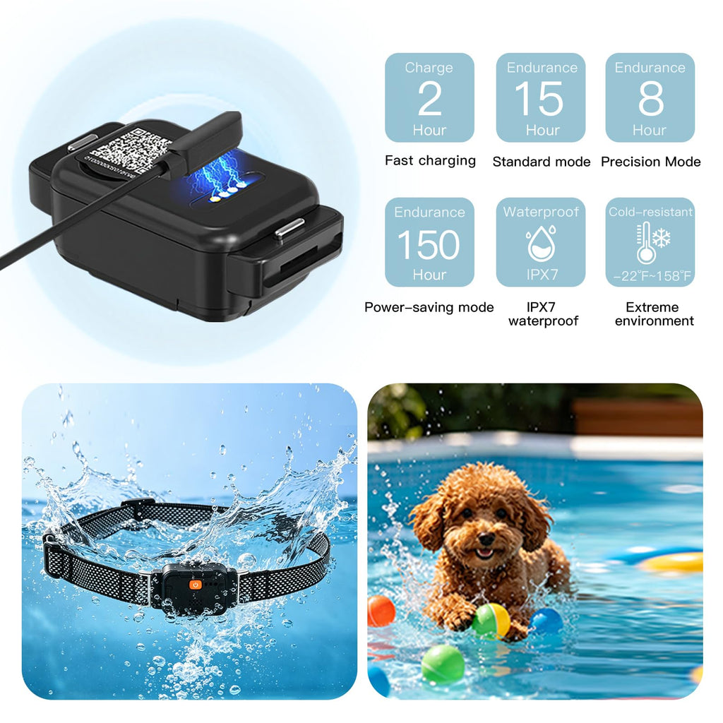 GPS Dog Collar & Pet Tracker Black A86729