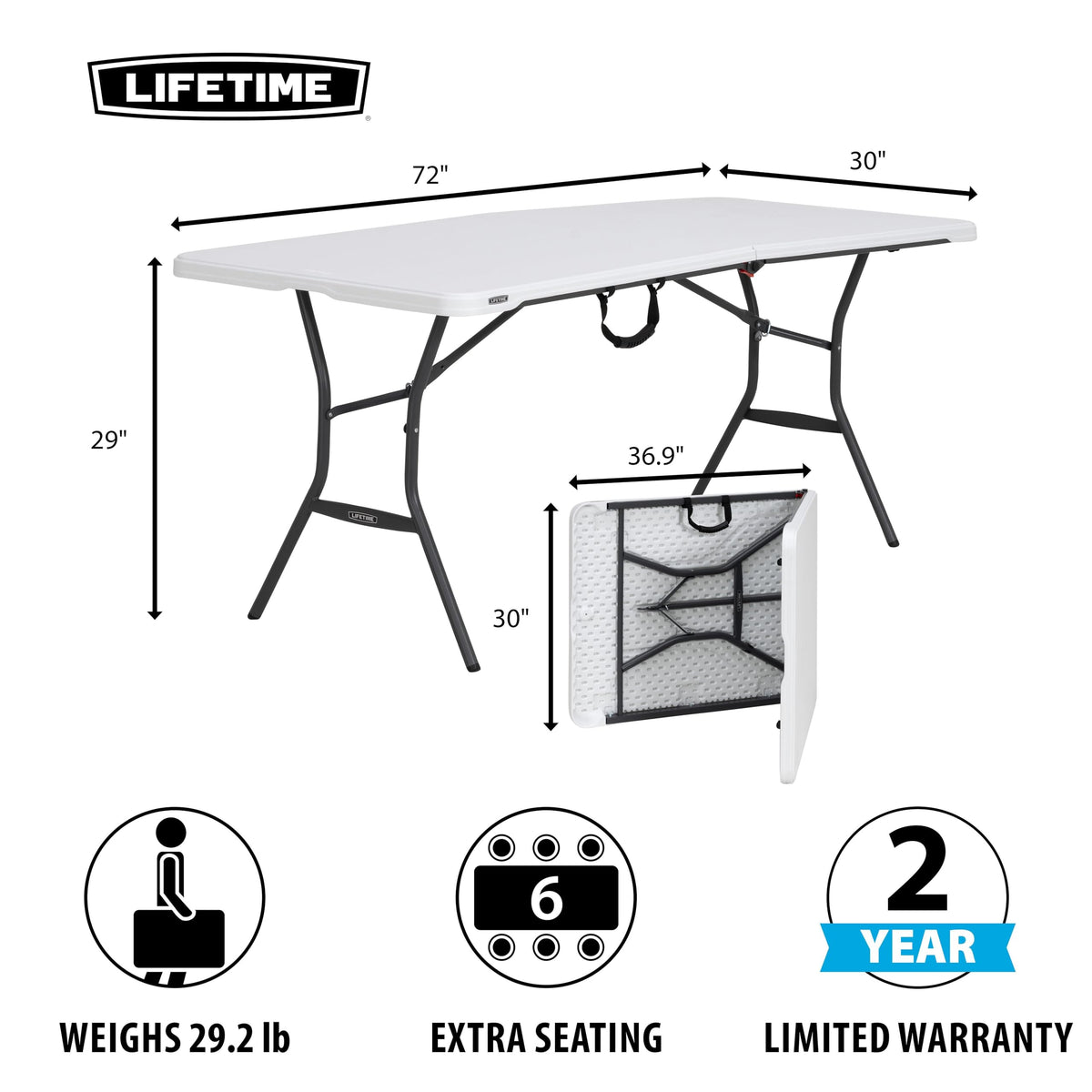 6-Foot Fold in Half Table A96579