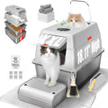 XXL Stainless Steel Sifting Litter Box with Lid W693975