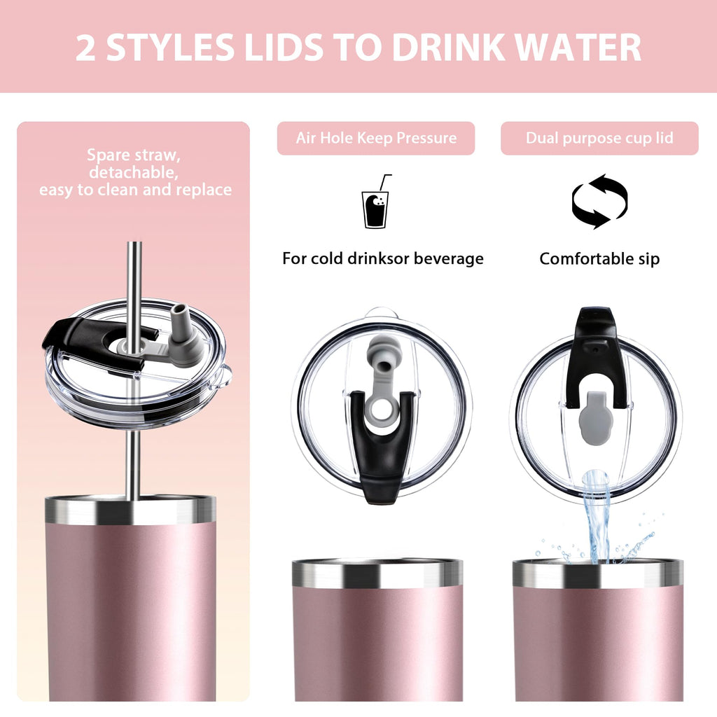 20 oz Insulated Tumbler with Straw Lid H60605