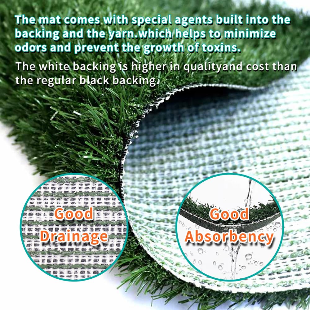 Artificial Turf Dog Grass Pad with Tray 30"X20" W256