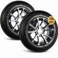 2 Pack Trailer Tire Rim Assembly Black H907064