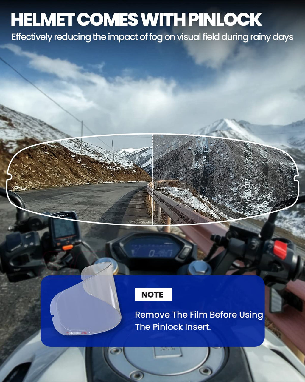Full Face Modular ATV Helmet with Anti Fog Visor W193