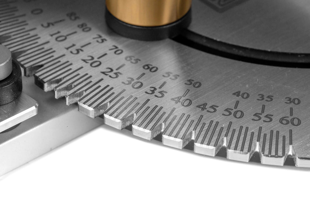 Steel and Brass Miter Gauge with 27 Angle Stops B73852