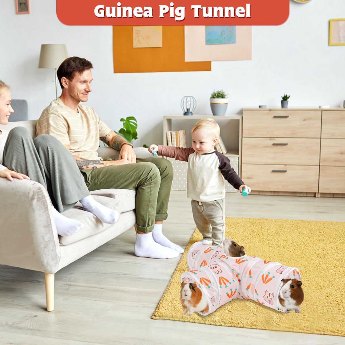 Collapsible 3 Way Bunny Tunnels & Tubes R87234