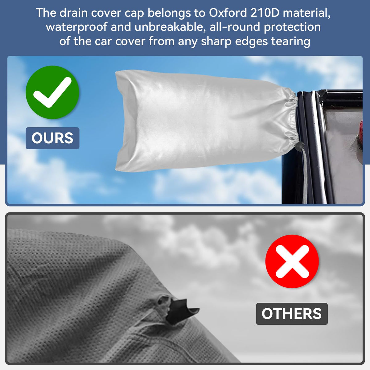 300D Oxford 27-30ft Camper Cover with Jack Cover, 4 Tire Covers and Gutter Cover Z6090