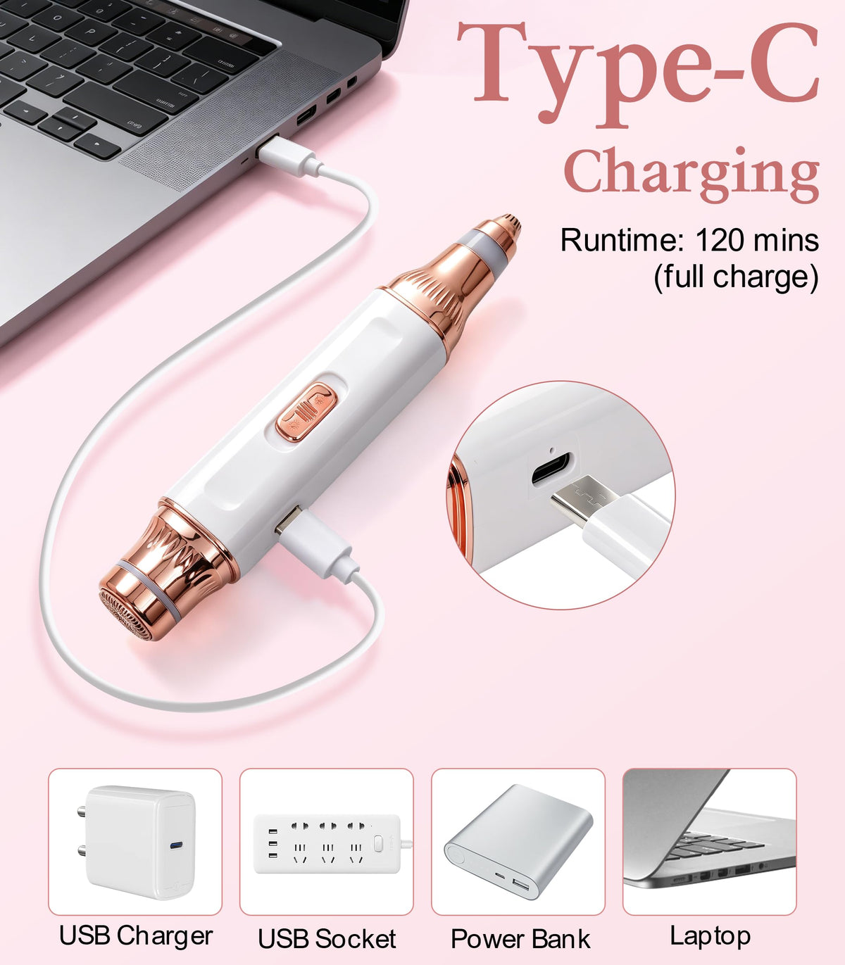 2-in-1 Eyebrow Trimmer & Facial Hair Remover K545