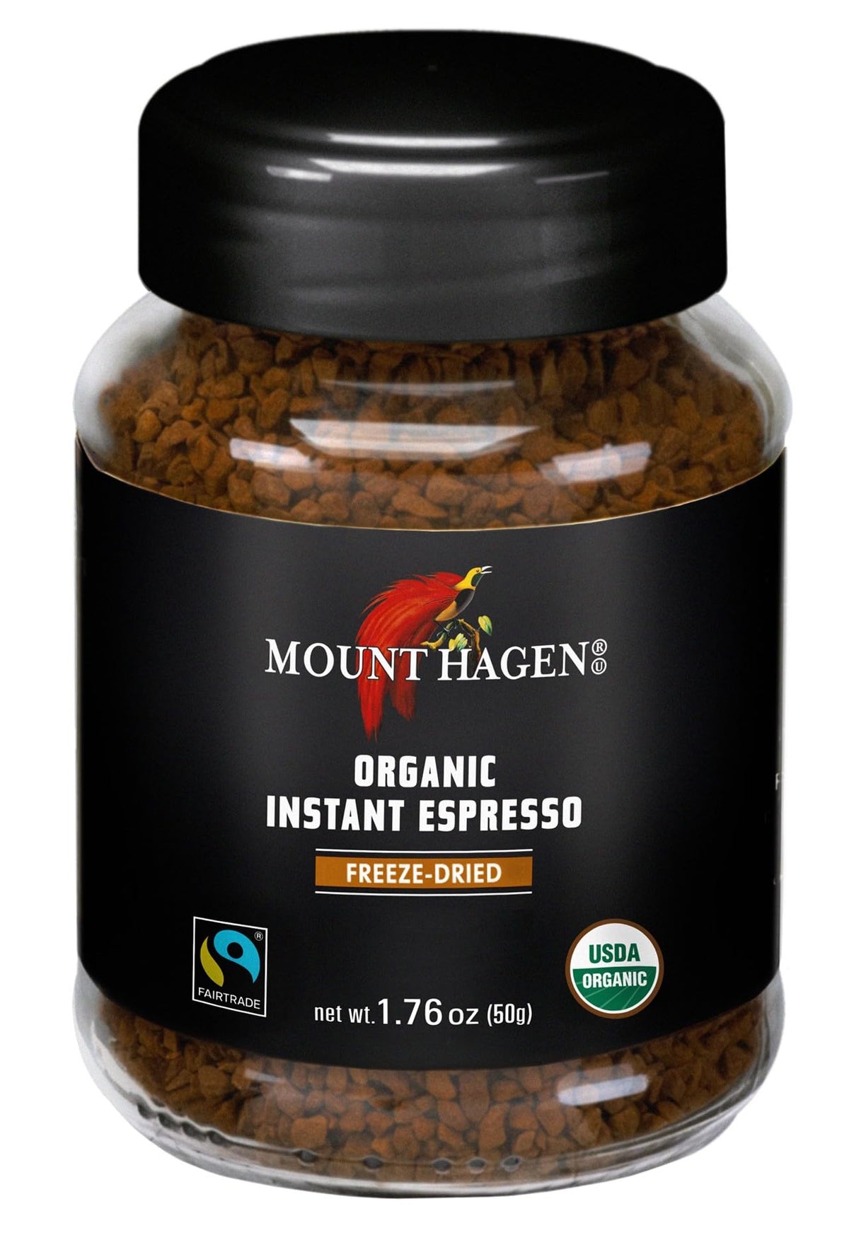 Instant Espresso Coffee, Organic Medium Roast Arabica, 1.76oz Jar U21774
