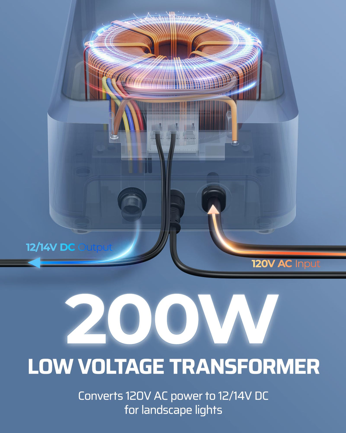 200W Low Voltage Landscape Transformer D899141