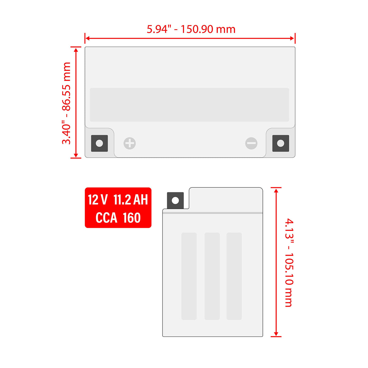 12V 11.2Ah AGM Battery F7987