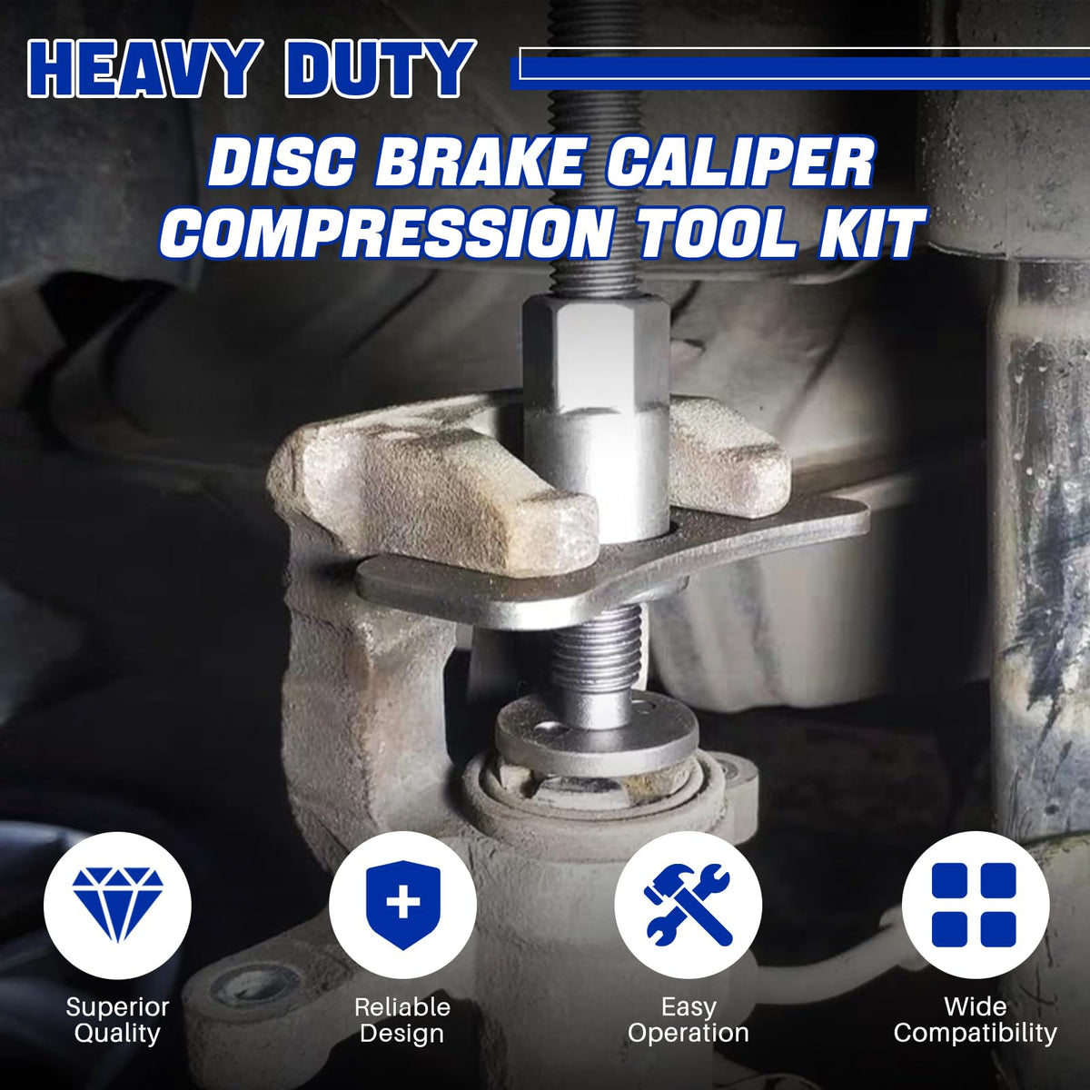 24pcs Heavy Duty Disc Brake Caliper Tool Set & 23PCS Aluminum Alloy Cup Type Oil Filter Cap Wrench Socket Removal Tool Set F513