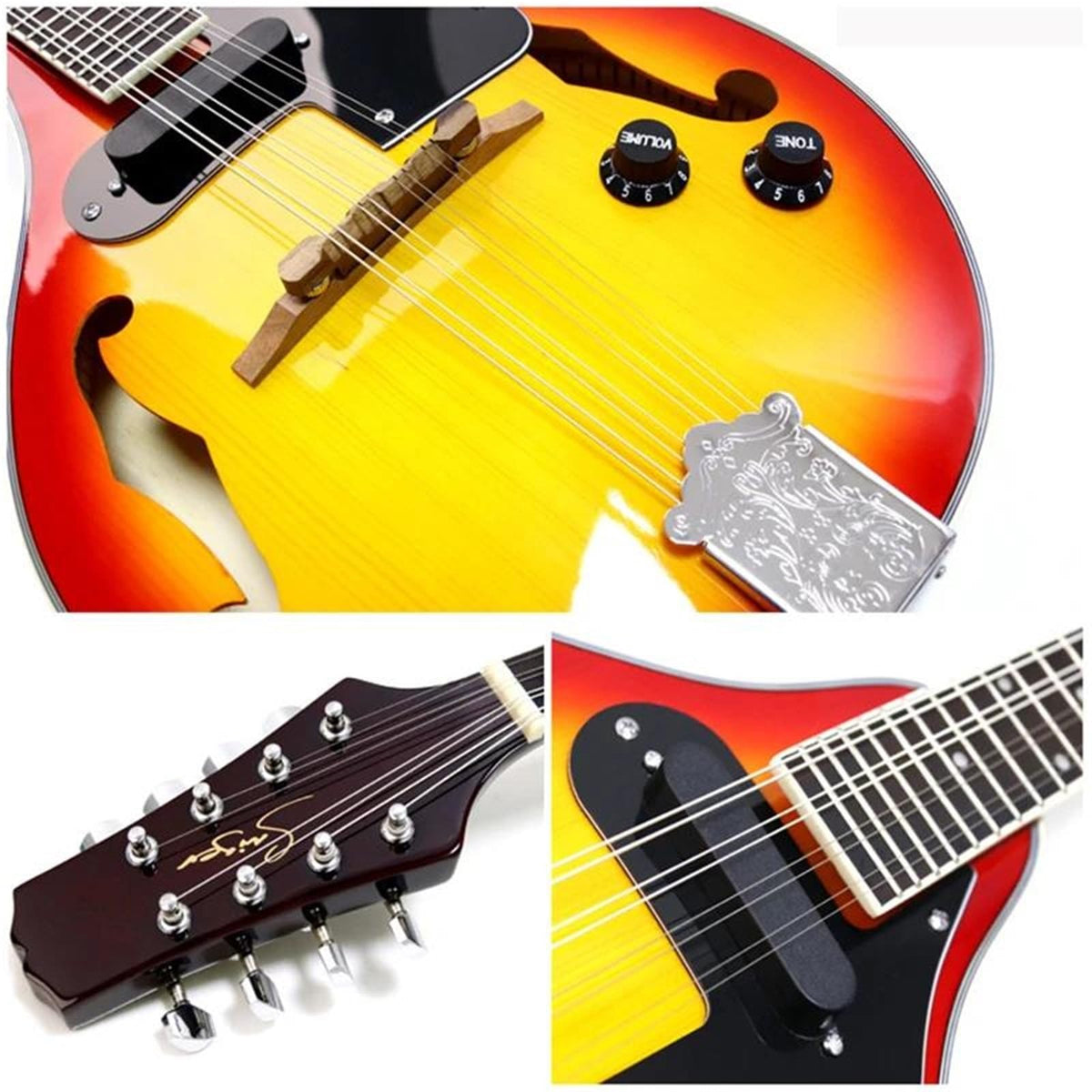 Electric Mandolin Spruce 8 Strings Sunburst M51216