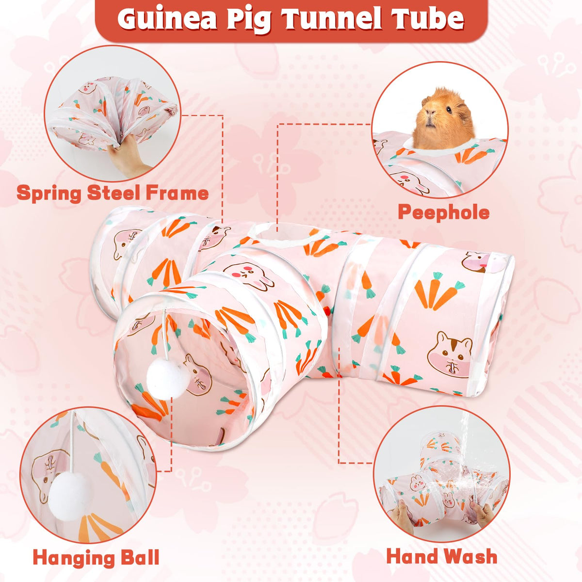 Collapsible 3 Way Bunny Tunnels & Tubes R87234