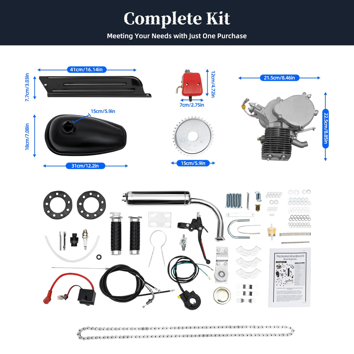 100CC 2 Stroke Bicycle Engine Kit O86875