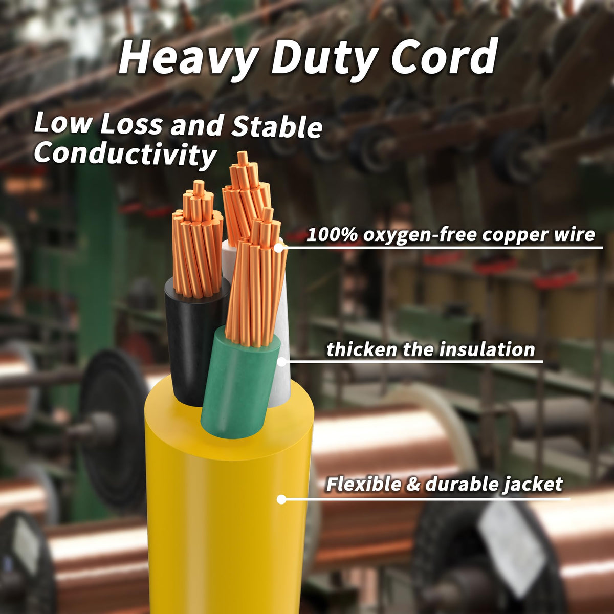 14/3 AWG 100 FT Heavy Duty Extension Cord F64251