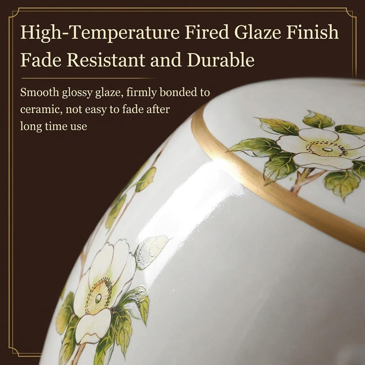 Hand-Painted Ceramic Drum Stool W60862