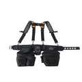 Black 1680 Denier Poly Carpenter’s Tool Belt with Suspenders R87657